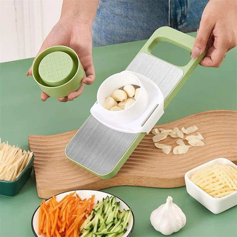 Manual Food Grater,  5 in 1 Grater and Slicer with Stainless Steel Blade, Multi-functional Vegetable Fruit Slicer for Kitchen