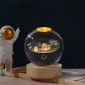 3D Galaxy Space Crystal Ball Night Light with Stand | 3D Ball Crystal Glass LED Table Lamp | Random Designs