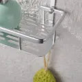 2 Layer Aluminium Bathroom Basket Shelf - Silver
