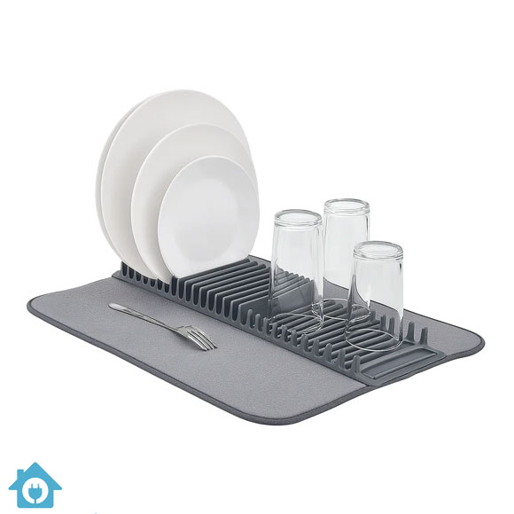 Multifunctional Kitchen Drain Pad Rack for Plates and Cutlery Drying