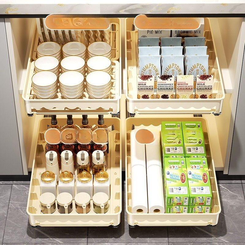 Cabinet Pull Out Drill Free Dish Rack
