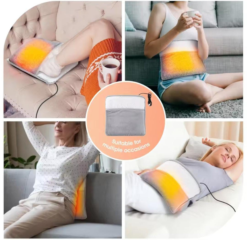 Electric Foot Heating Pad USB Charging Soft Plush Washable Foot Warmer Heater