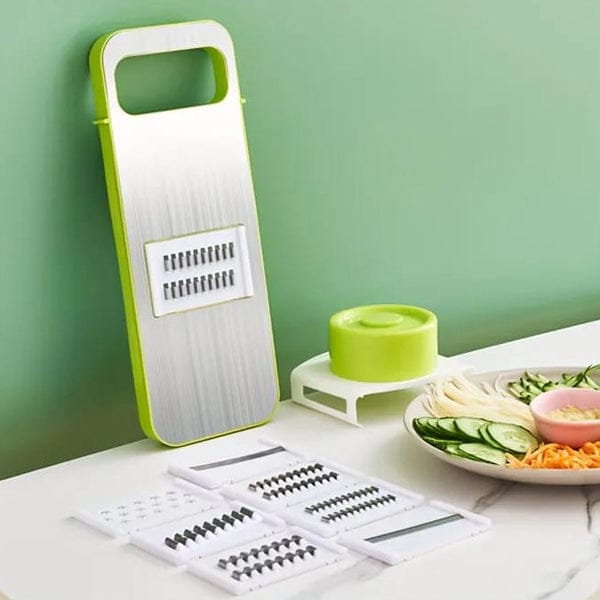 Manual Food Grater,  5 in 1 Grater and Slicer with Stainless Steel Blade, Multi-functional Vegetable Fruit Slicer for Kitchen