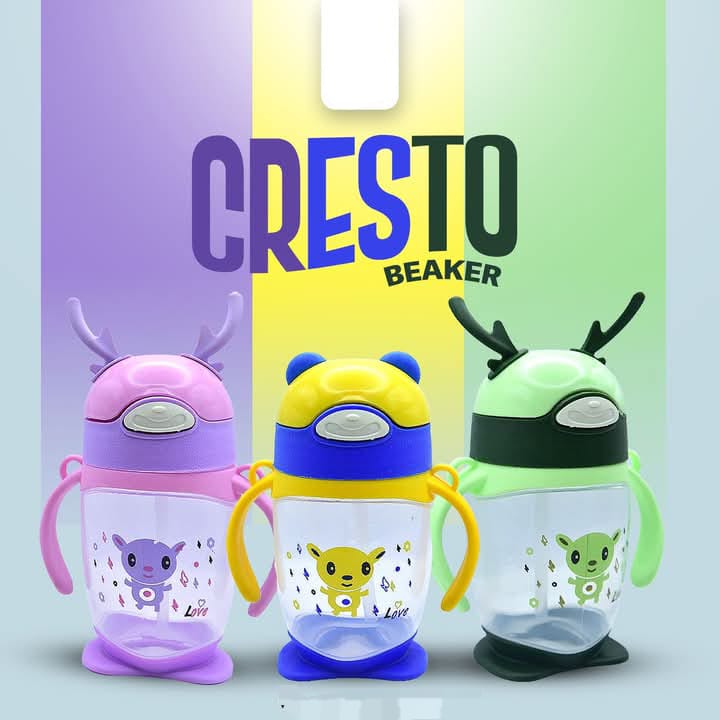 Cute Cartoon Printed Sippy Straw Cup 300ml Without Strap Box Pack  Random Colours