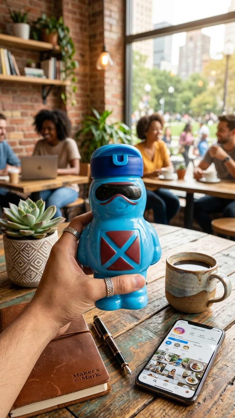 Plastic robot water bottle for kids  Random colors  Capacity 750 ml