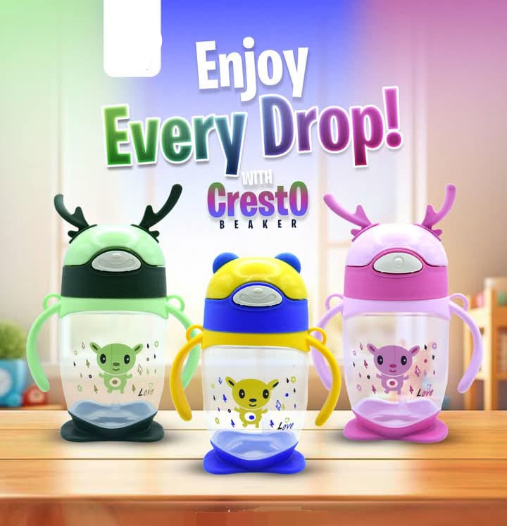 Cute Cartoon Printed Sippy Straw Cup 300ml Without Strap Box Pack  Random Colours