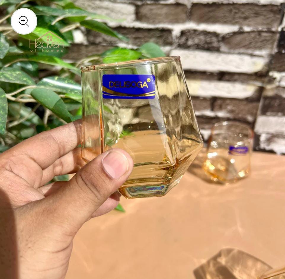 Delisoga 7 Pcs Diamond Shape Jug & Glass Set Box Pack