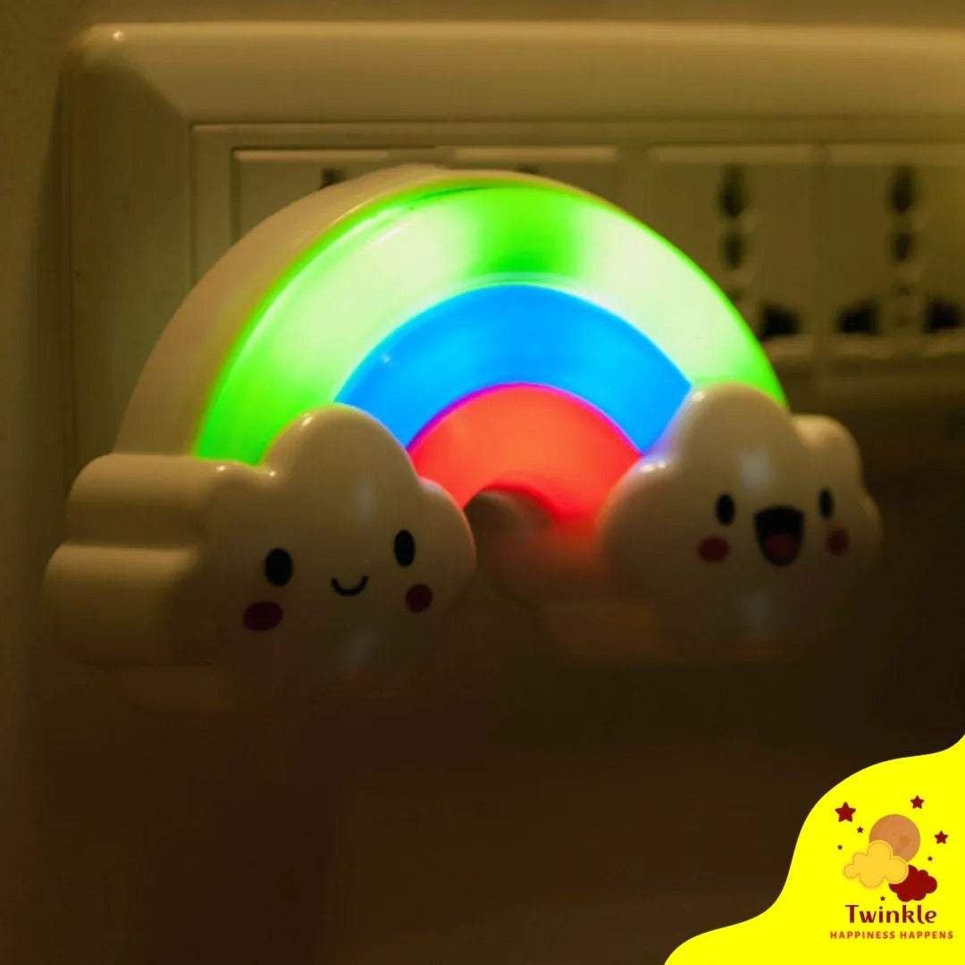 Beautiful Sensor System Rainbow Cloud shape night light with Magical Multi color Light for Baby sleeping Dim Light and general purpose of Sleeping Light