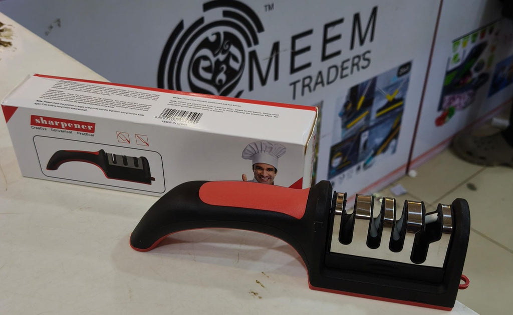 Professional  Knife Sharpener - Tungsten Steel, Diamond & Ceramic Sharpening Stones for Kitchen Knives