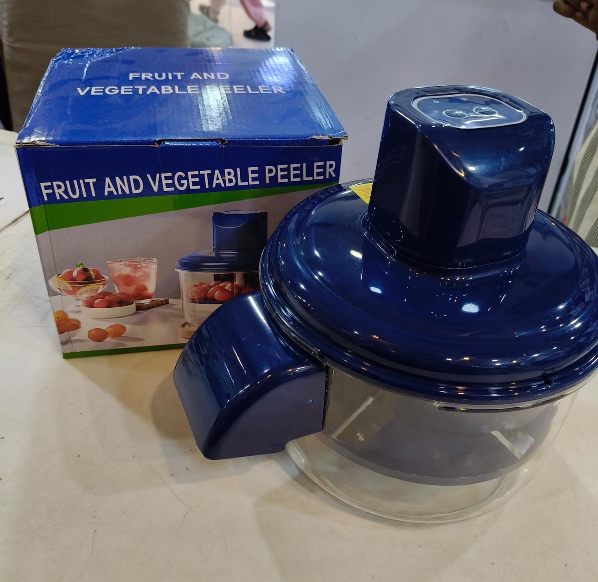 Automatic Electric Fruit Peeler Machine One-Touch Grape, Plum, Tomato & Garlic Peeling Device with Storage Bowl