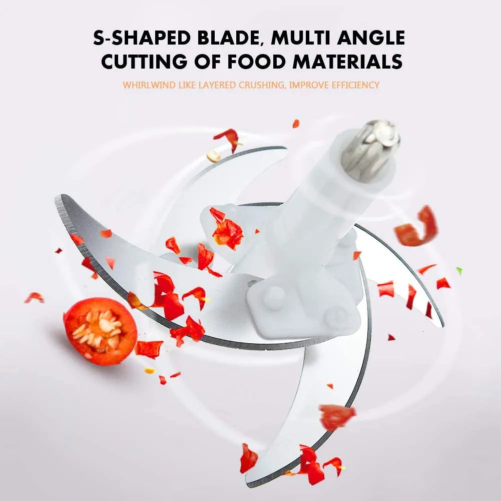 Manual Food Chopper, 1500ML Speedy With 4 Curved Stainless Steel Blades