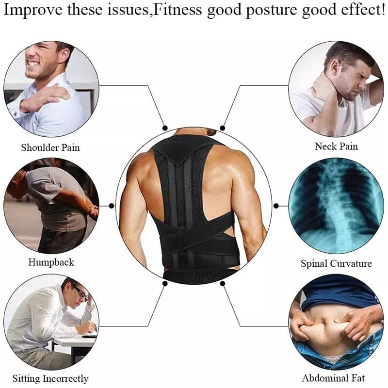 Back Posture Corrector Belt (With Metal Rods)